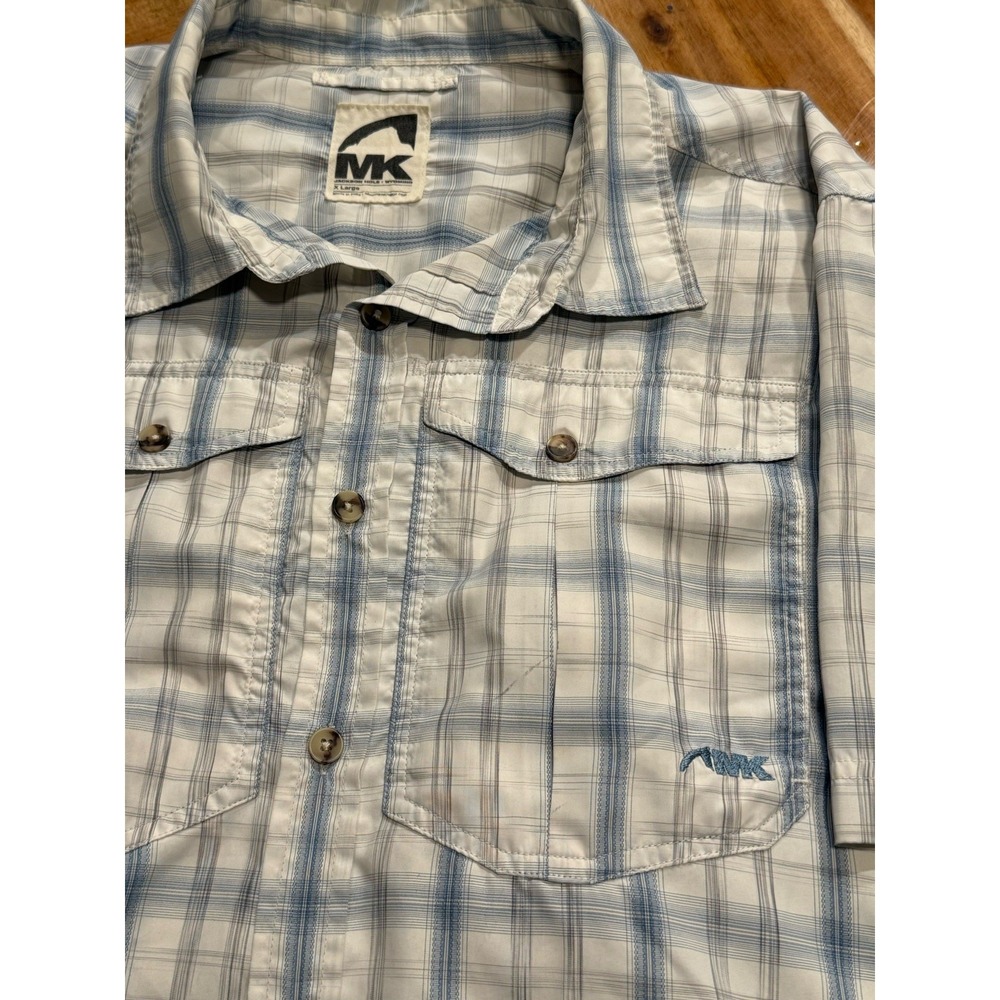 Mountain Khakis Shirts Lot Of 2 Mens XL Button Up Soft Polyester‎ Short & Long - Picture 4 of 10